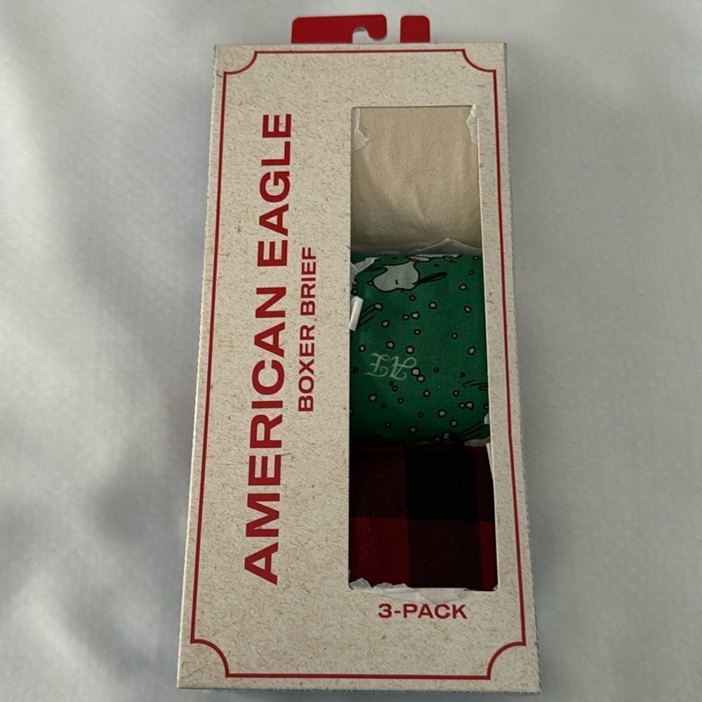 Snoopy Boxer Briefs Mens XS 3 Pack American Eagle Christmas
